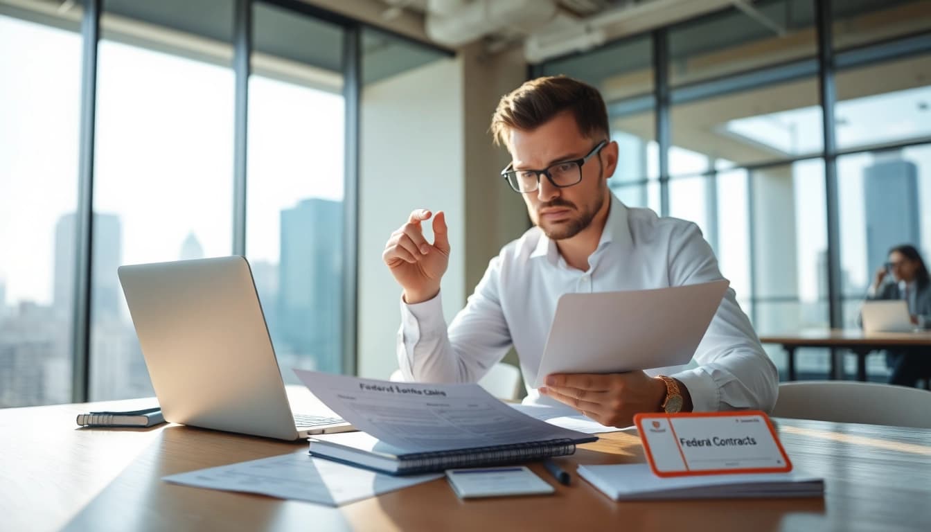 Understanding Registration and certification in Federal databases for federal contracts in a modern office.