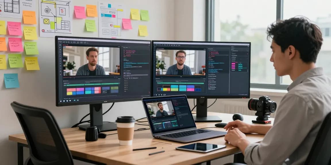 Dynamic workspace where prompt ai technology transforms video clips into actionable text prompts for creators.