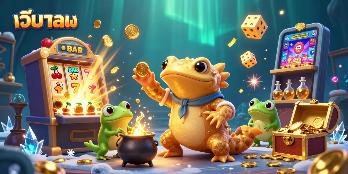 Experience the thrill of เว็บบอล with a golden salamander alchemist and dynamic casino elements.