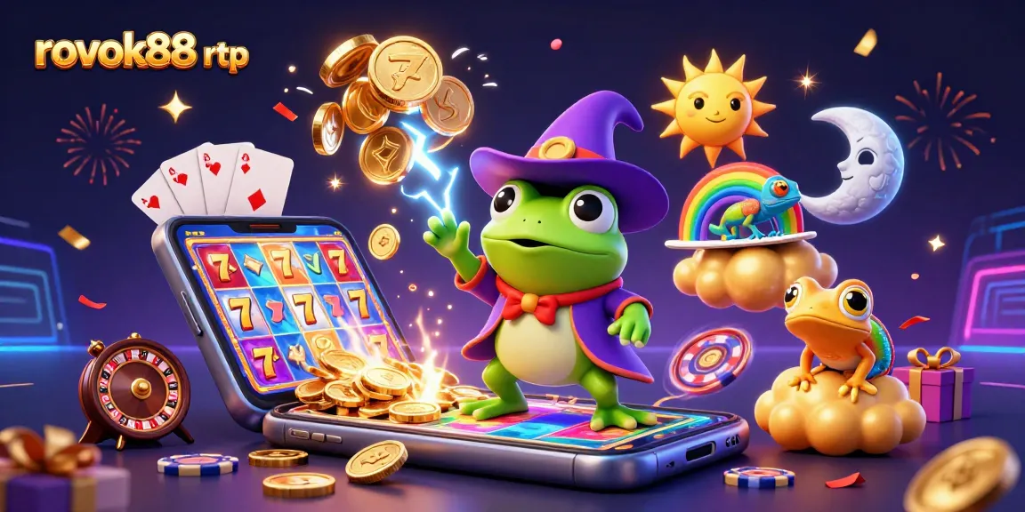 Experience the thrilling rokok88 rtp with magical creatures and exciting casino elements in a vibrant 3D illustration.