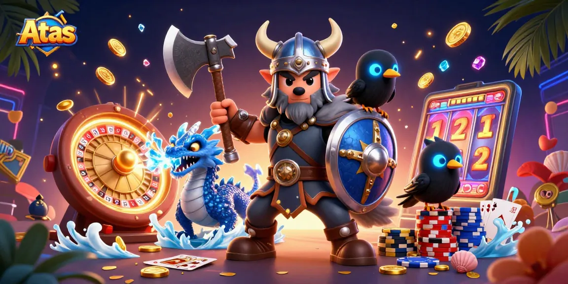 Experience exhilarating wins at Atas Casino with dynamic gaming action and vibrant 3D illustrations.