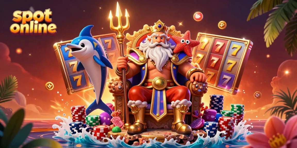 Spin slot online with vibrant 3D characters enjoying casino elements and winning moments.