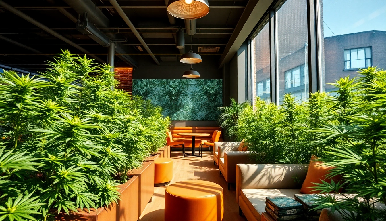 Visit the Best Cannabis Club Lloret de Mar featuring relaxed ambiance and vibrant cannabis plants.
