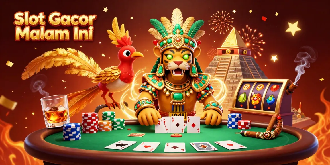Experience the excitement of Slot Gacor Malam Ini with vibrant characters and casino elements.