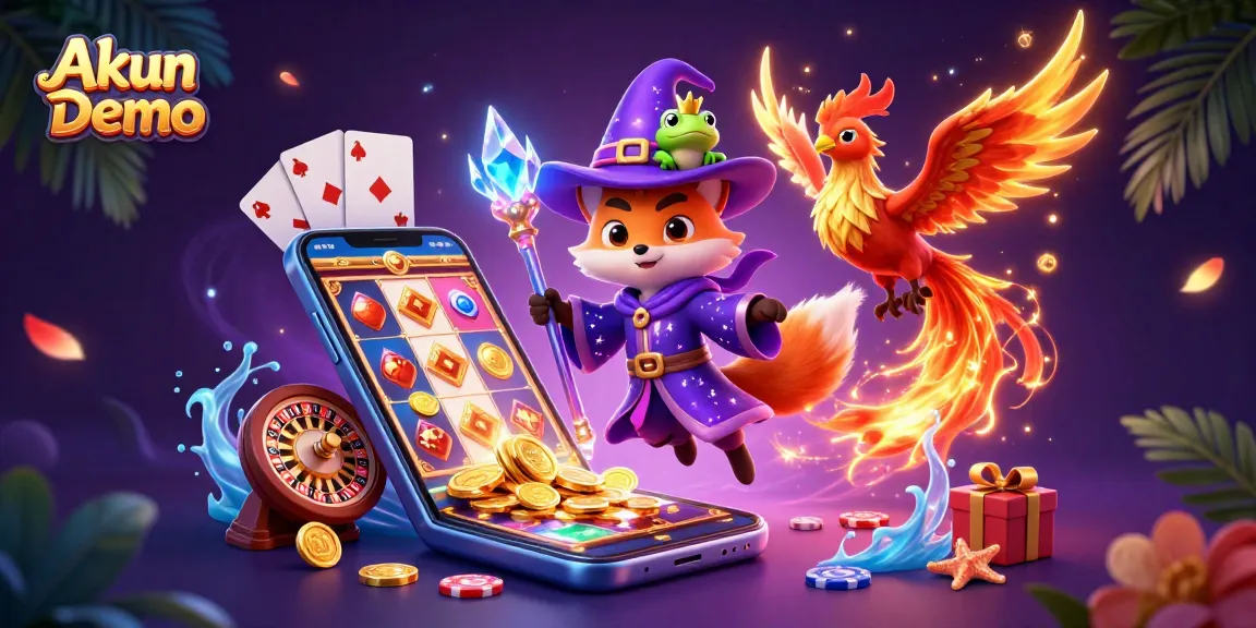 Experience the thrill of Akun Demo with vibrant casino elements and captivating characters in action.