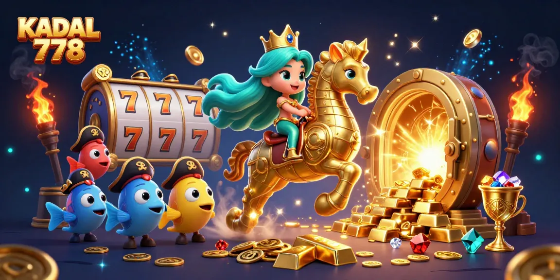 Join the mermaid princess in the KADAL 778 kingdom, spinning slot reels for treasures and jackpots.