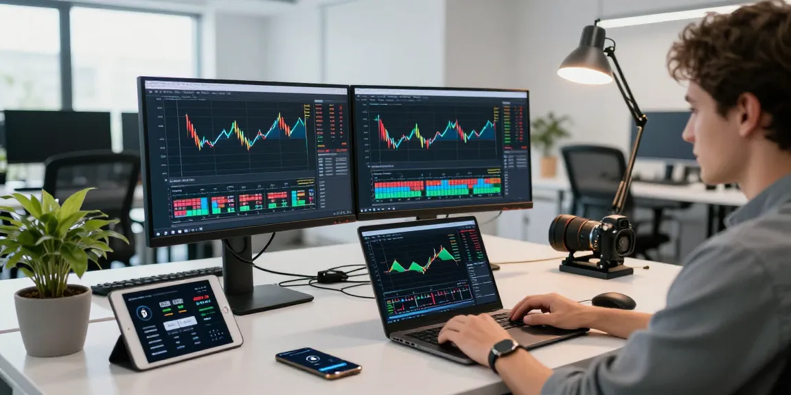 Mining bitcoin online in a professional tech workspace with cryptocurrency trading screens, wallet displays, and innovative tools enhancing productivity