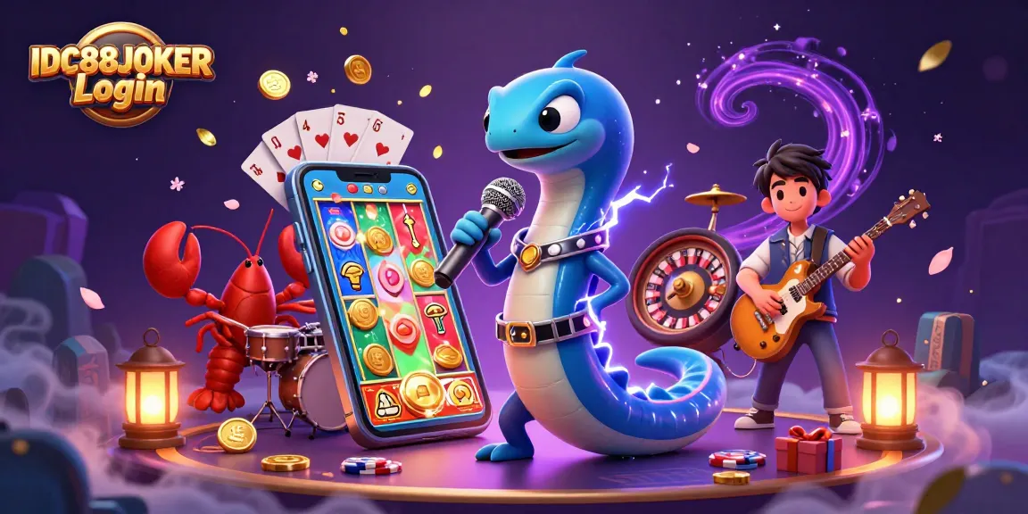 Experience the thrill of IDC88JOKER Login with vibrant characters and casino elements in an underwater scene.