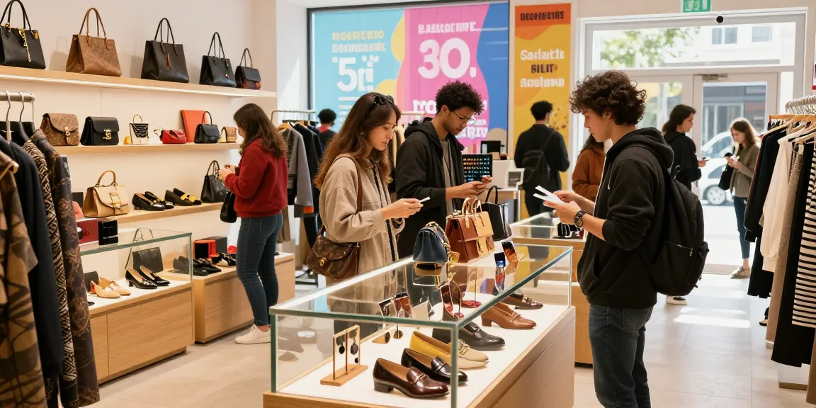 Shopping experience featuring high-quality 레플리카 products in a vibrant showroom.