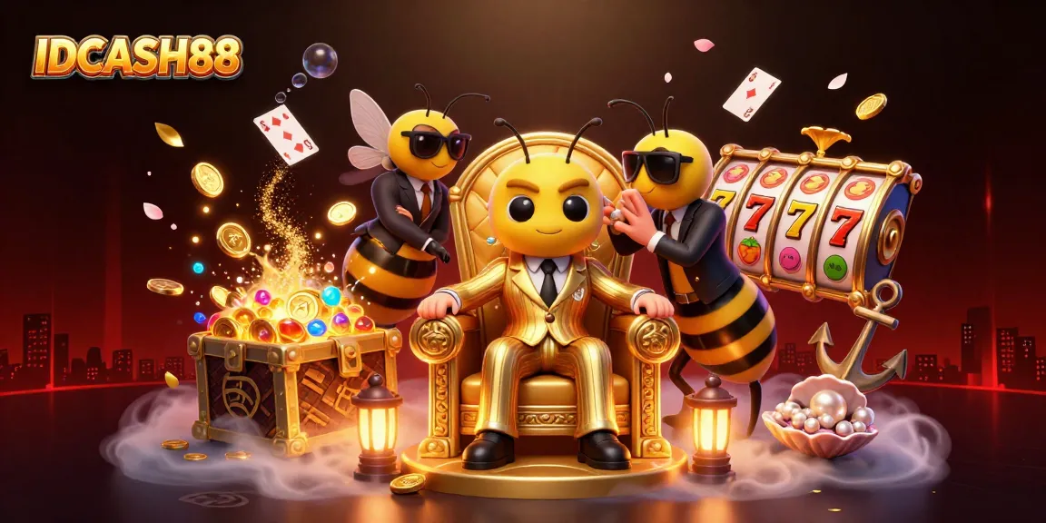 Experience winning strategies at IDCASH88 with vibrant casino elements in an engaging 3D illustration.
