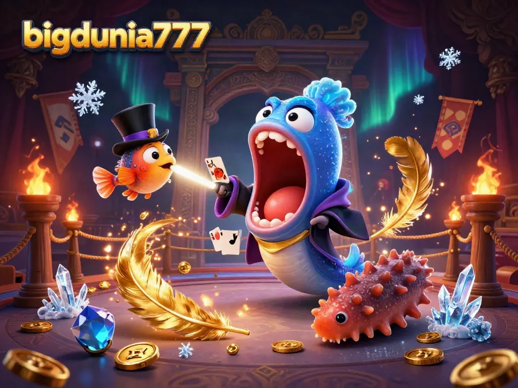Engage in thrilling games at bigdunia777 with vibrant 3D casino magic scene.