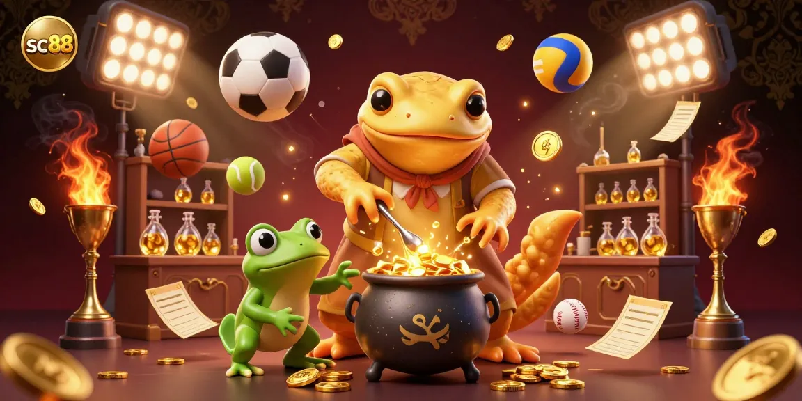 Engage in thrilling sports betting action with sc88, as alchemists create gold amidst dynamic sporting elements.