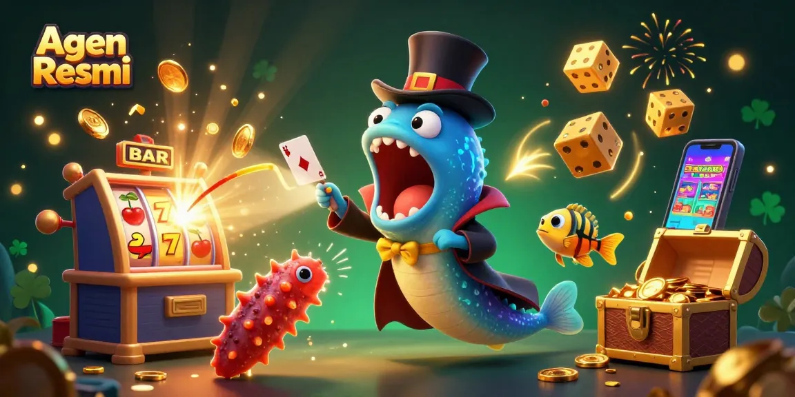 Experience thrilling card tricks by Agen Resmi, as magical creatures dazzle around casino games.