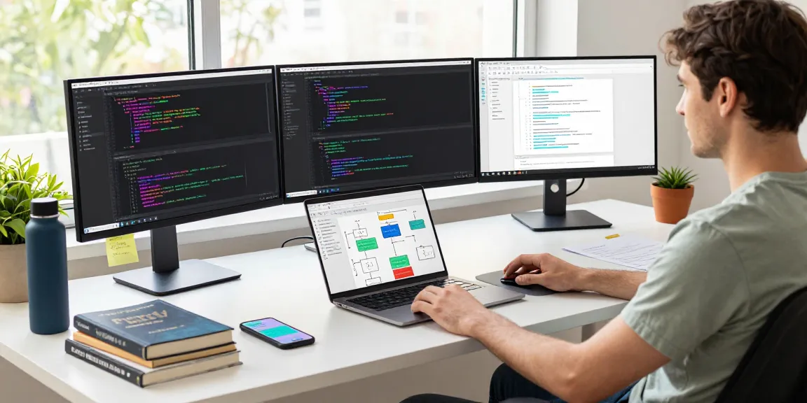 Engaging software development workspace showcasing open claw skill capabilities through coding and collaboration.