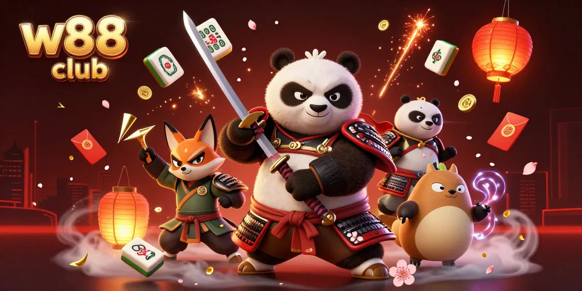 Cá cược tại w88 club với samurai panda và ninja fox giữa các trò chơi hấp dẫn.