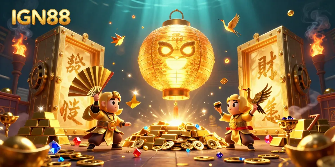 Menangkan pengalaman bermain di IGN88 dengan lampion emas dan simbol keberuntungan di kasino online