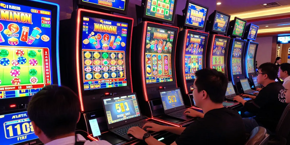 Engaging online gambling scene showcasing players enjoying situs depo 5rb slot games with vibrant graphics and interactive atmosphere.