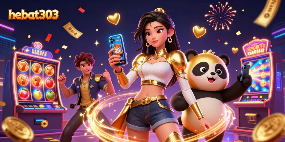 Experience excitement and big wins at hebat303 with engaging slot games and a fun mascot.