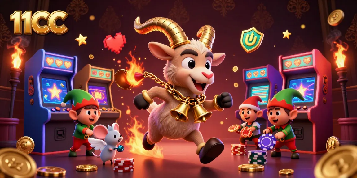 Experience thrilling action with 11CC at a vibrant holiday-horror casino featuring playful characters.