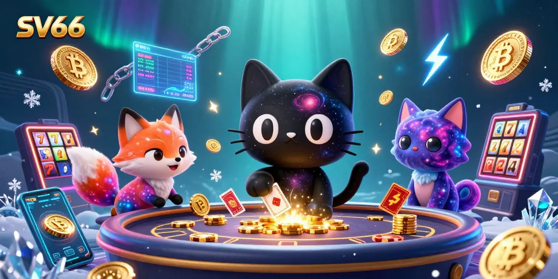 Engage in thrilling gameplay at SV66, featuring vibrant 3D characters and casino elements.