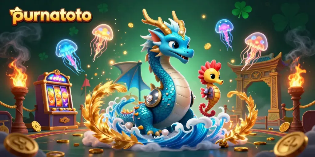 Memainkan purnatoto dengan naga air 3D yang megah dan elemen slot berkilau.