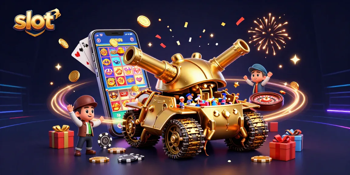 Spin slot reels and win with vibrant casino elements exploding in a festive scene.