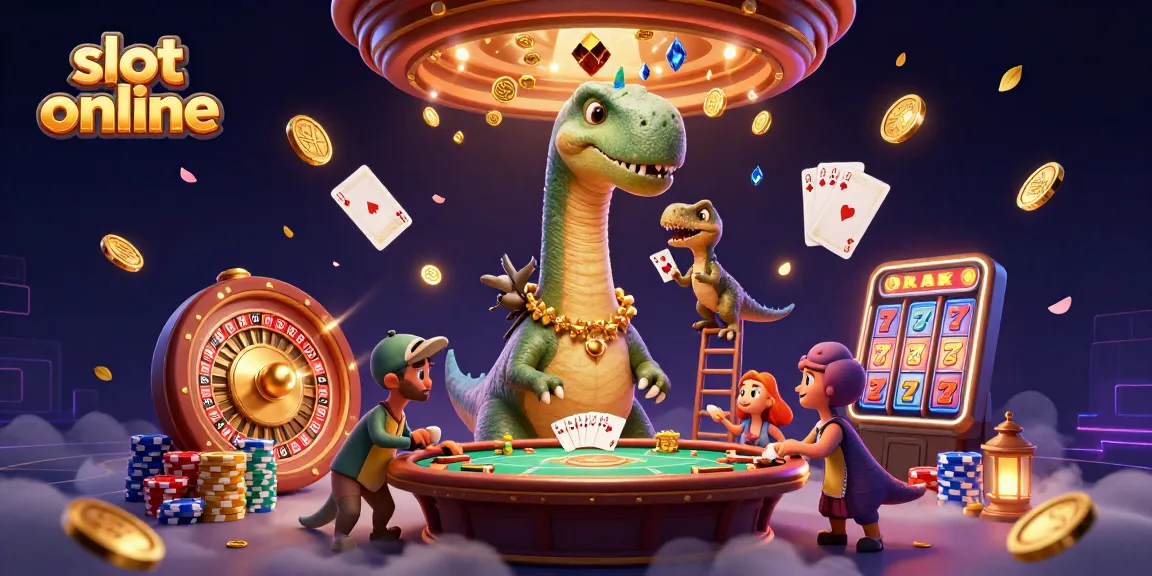Engage with interactive slot online experience featuring vibrant 3D characters and casino elements.