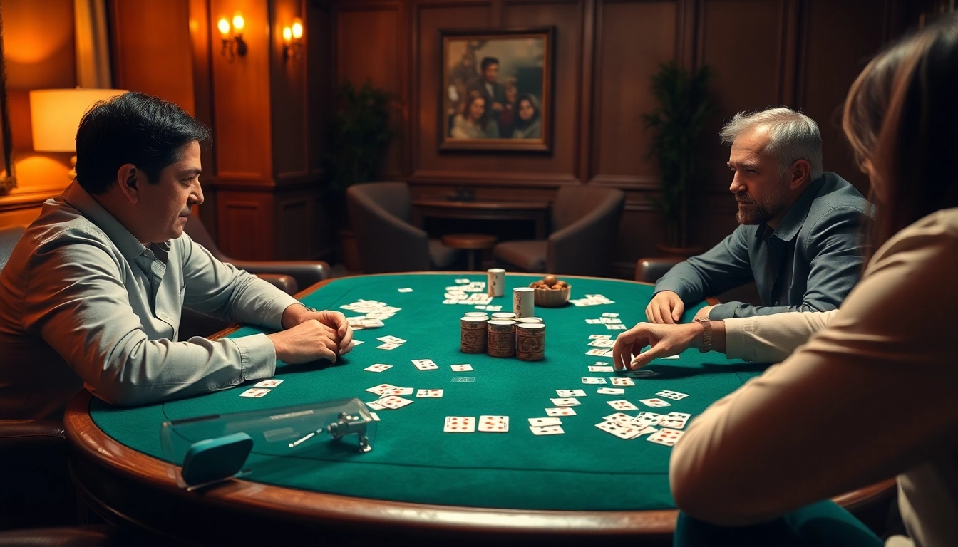 Engaging players enjoying yono rummy in a cozy game setting, featuring vibrant cards and warm lighting.
