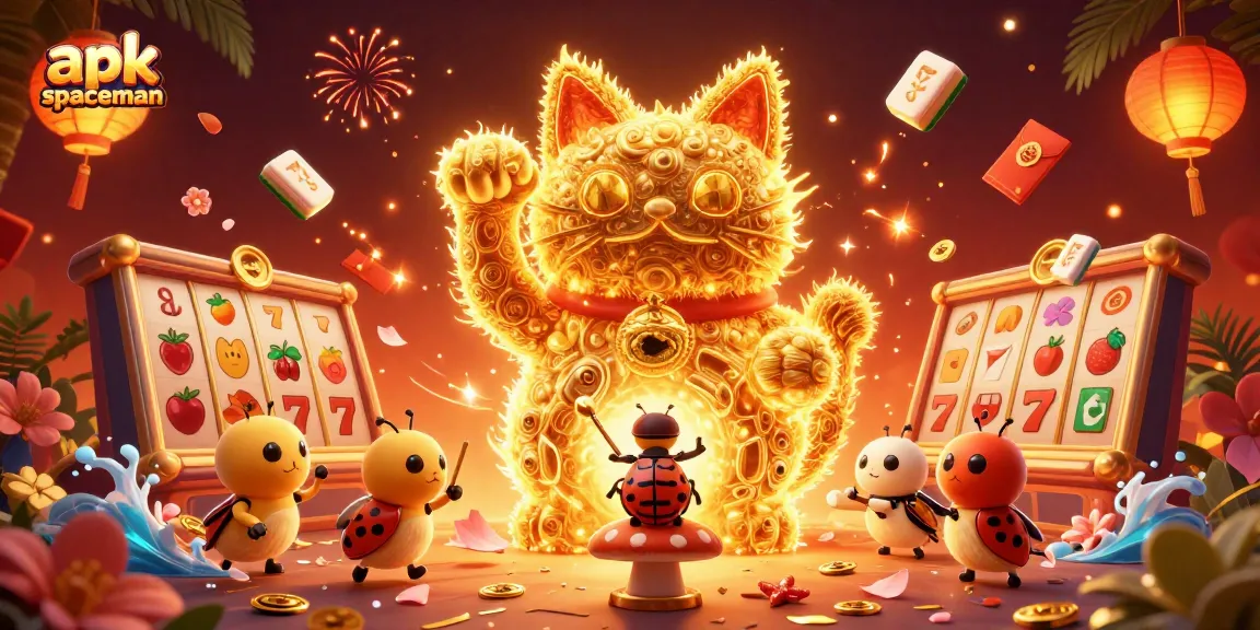 Play apk spaceman slots with vibrant symbols and interactive elements in this engaging illustration.
